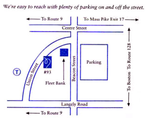 Map of Newton Dental Associates location